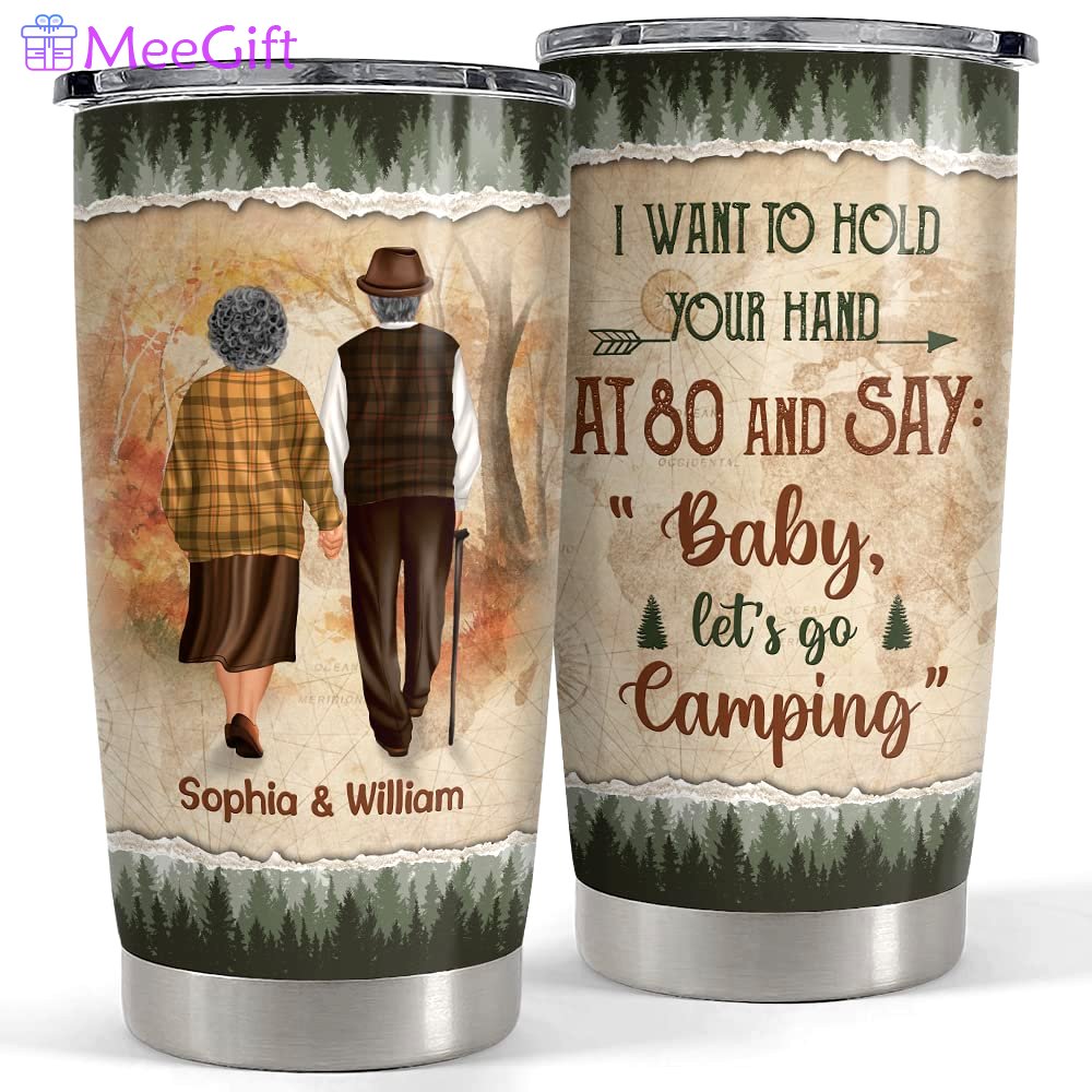 Personalized couple camping tumbler custom clothes for husband wife Personalized Tumbler