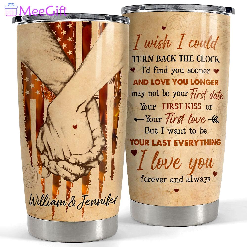 Personalized couple tumbler with customize name vintage style Personalized Tumbler