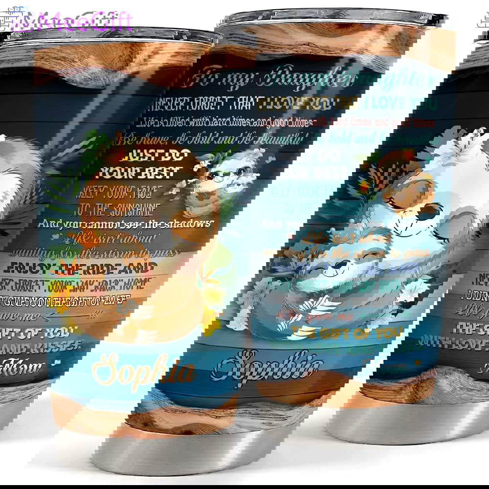 Personalized daughter tumbler baby sloth gift from mom for daughter Personalized Tumbler