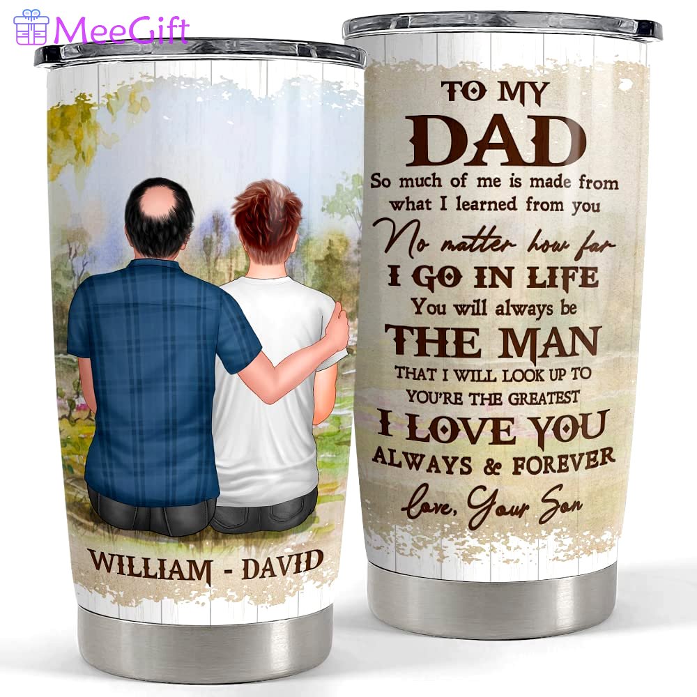 Personalized to my dad tumbler father and son best customize gift Personalized Tumbler