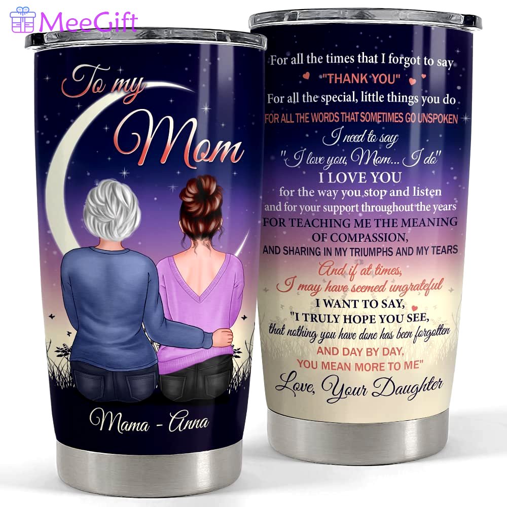 Personalized to my mom tumbler mother and daughter gift for mama Personalized Tumbler