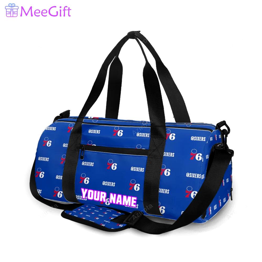 Philadelphia 76ers 1 personalized name travel bag gym bag 2196 Travel Bag