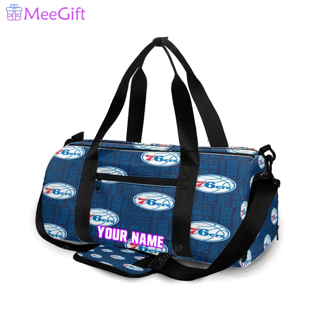 Philadelphia 76ers 10 personalized name travel bag gym bag 2183 Travel Bag