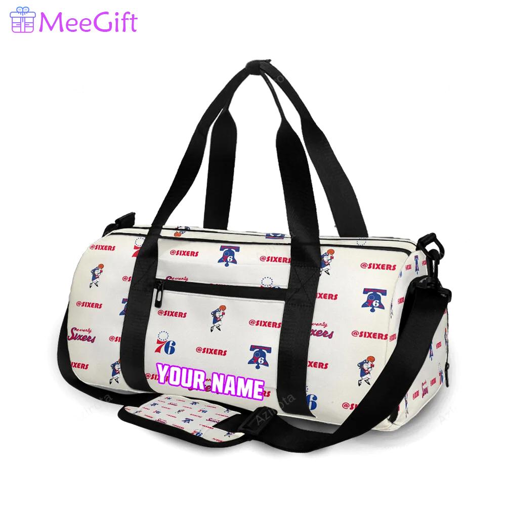 Philadelphia 76ers 3 personalized name travel bag gym bag 2199 Travel Bag