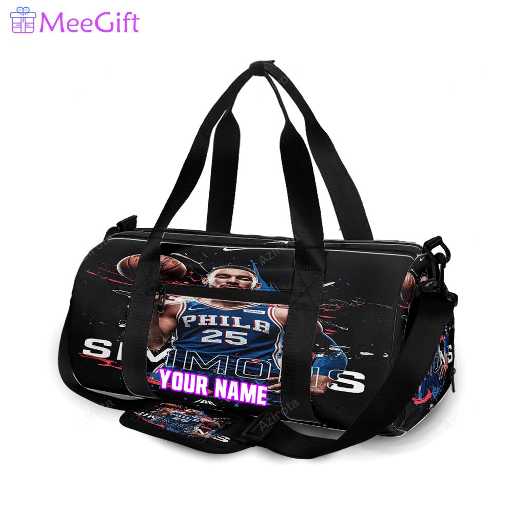 Philadelphia 76ers ben simmons colorwater personalized name travel bag gym bag 2185 Travel Bag