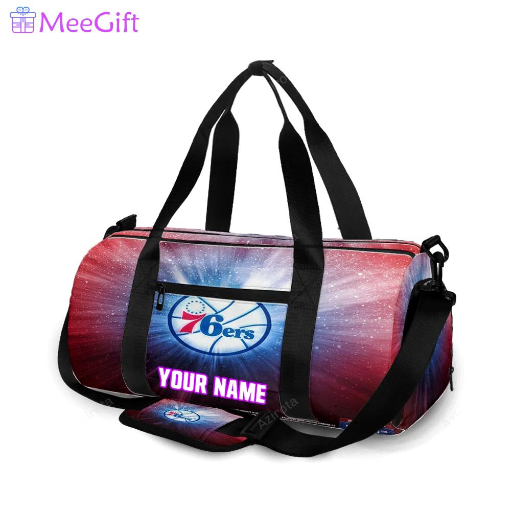 Philadelphia 76ers shinning galaxy personalized name travel bag gym bag 2216 Travel Bag