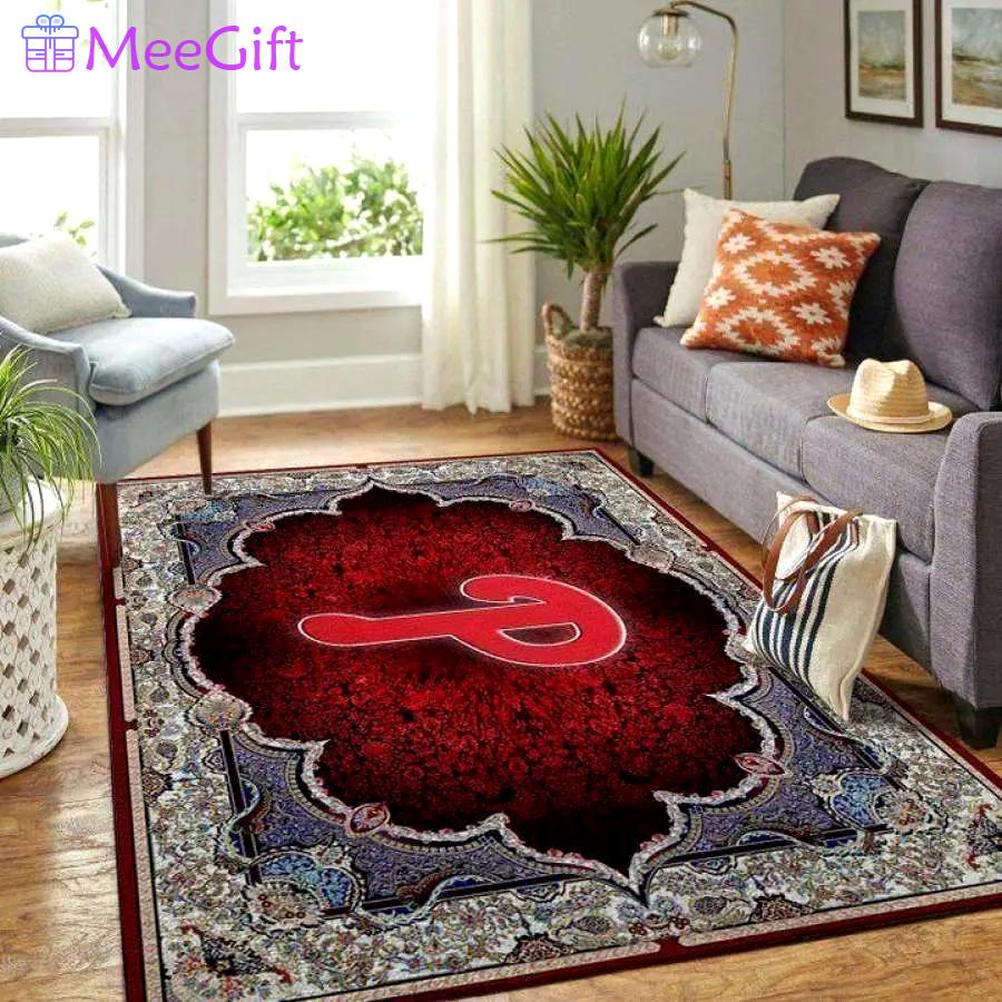 Philadelphia phillies area rug living room rug home decor mlb team logo 2002174 Rectangle Rug