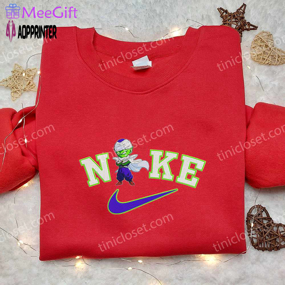 Piccolo x nike hoodie dragon ball & nike inspired embroidered shirts Embroidered Shirt