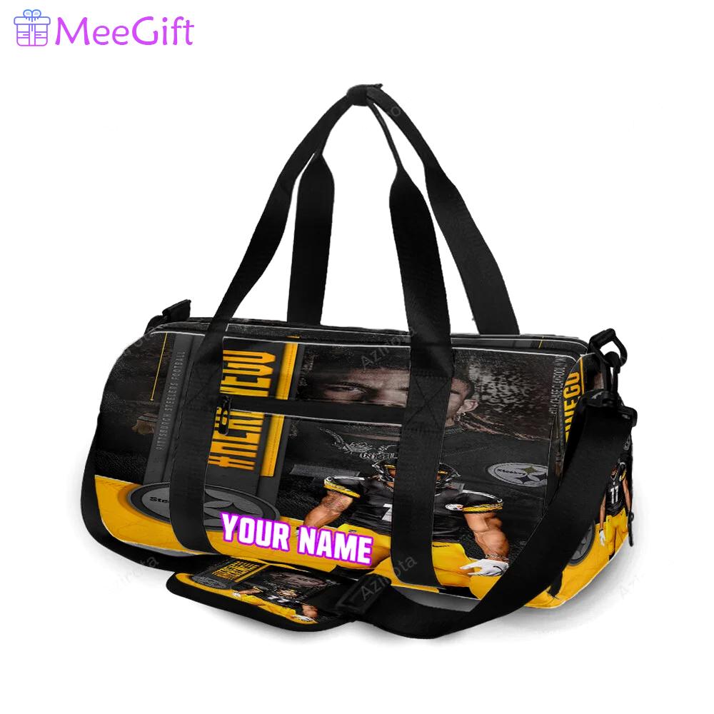 Pittsburgh steelers chase claypool no11 m2 personalized name travel bag gym bag 1592 Travel Bag