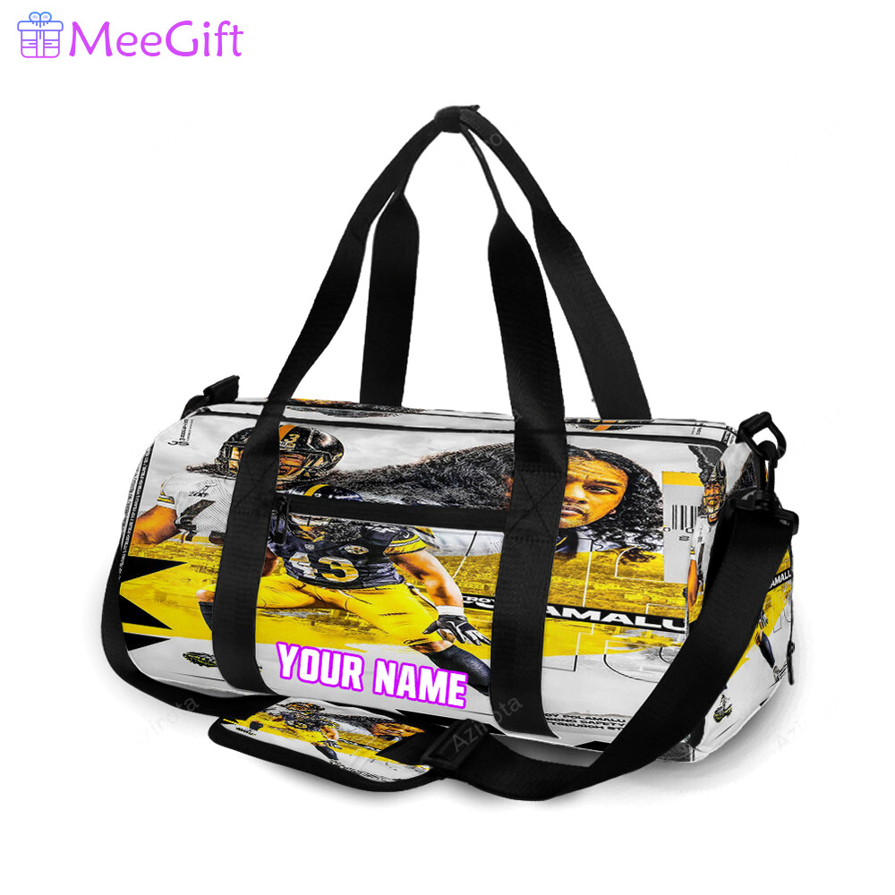 Pittsburgh steelers troy polamalu no43 m2 personalized name travel bag gym bag 142 Travel Bag
