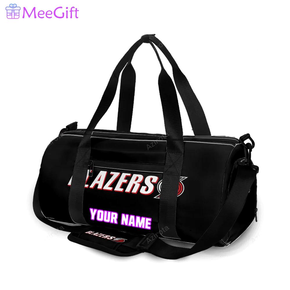 Portland trail blazers black personalized name travel bag gym bag 2401 Travel Bag