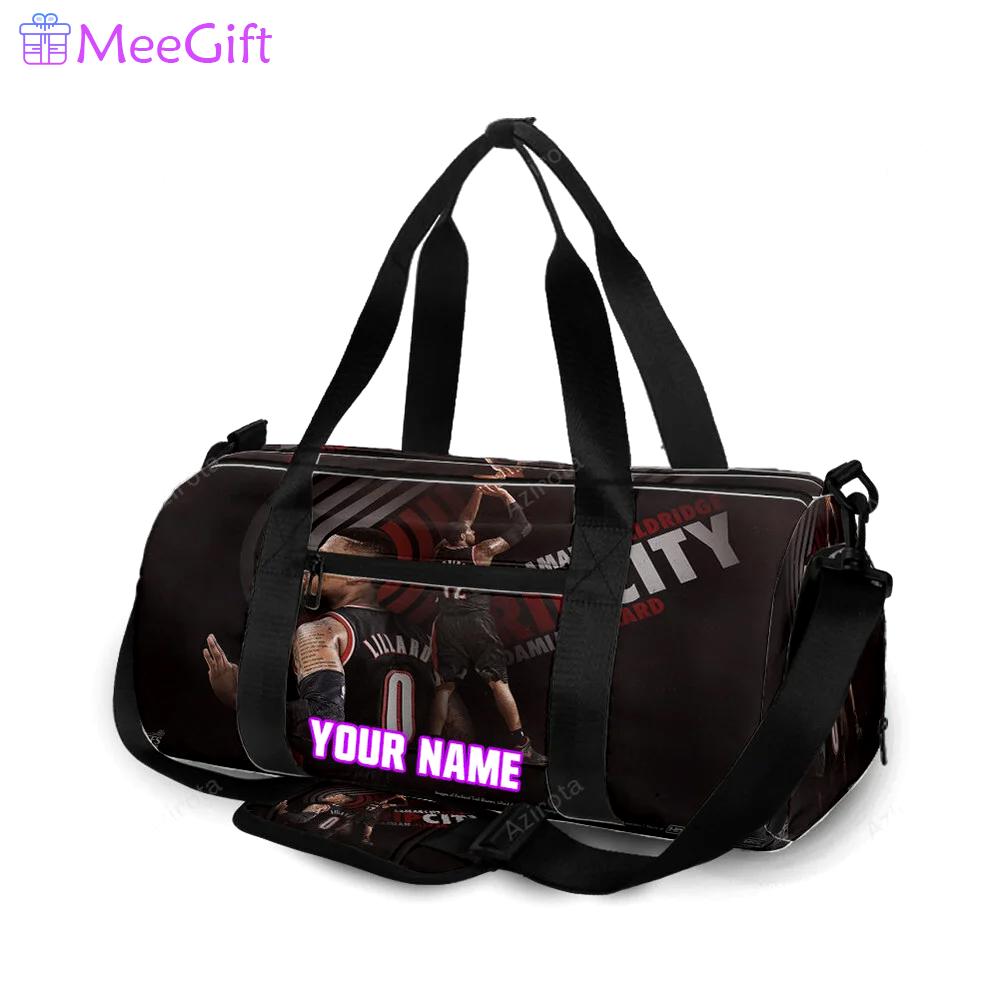 Portland trail blazers damian lillard6 personalized name travel bag gym bag 2306 Travel Bag