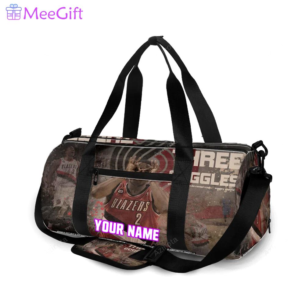 Portland trail blazers wesley matthews1 personalized name travel bag gym bag 2348 Travel Bag