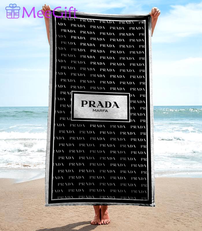 Prada soft cotton bath large beach towel hot 2023 item fashion Beach Towel