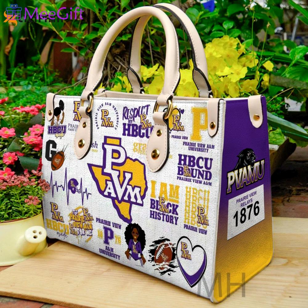 Prairie view a&m panthers leather handbag for women gift 2351 Women Leather Hand Bag