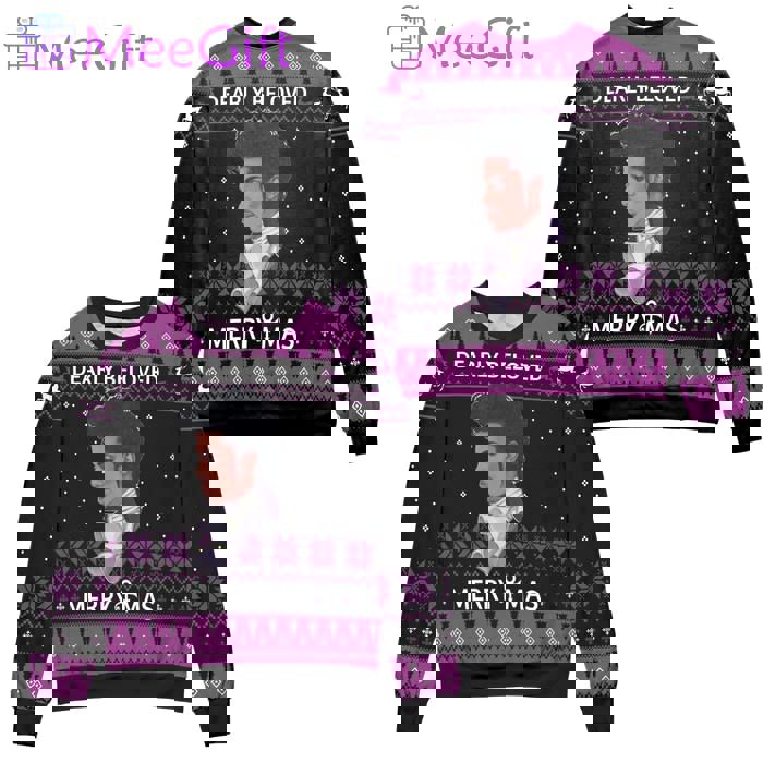 Prince dearly beloved merry christmas ugly christmas sweater ? black purple Christmas Ugly Sweater