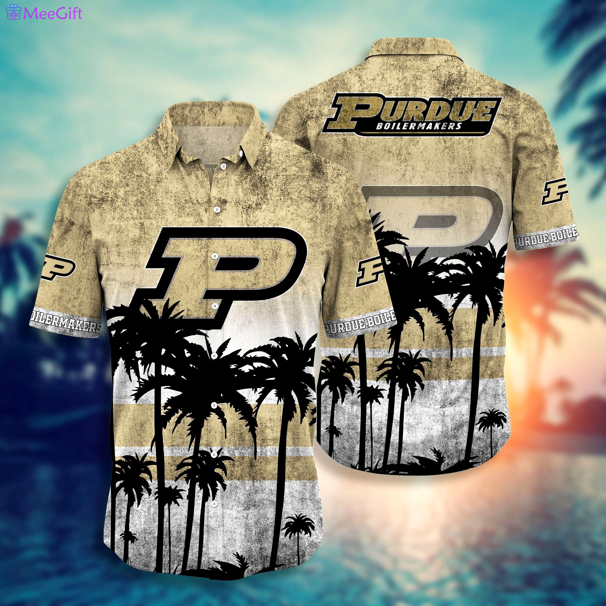 Purdue boilermakers hawaii shirt short style hot trending summer Hawaii Shirt Shorts & Flip Flops