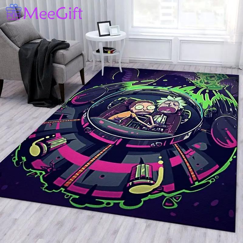 Rick and morty 102 area rug living room and bed room rug rug regtangle carpet floor decor home decor Rectangle Rug