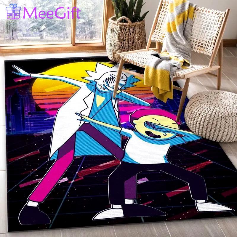 Rick and morty 142 area rug living room and bed room rug rug regtangle carpet floor decor home decor Rectangle Rug