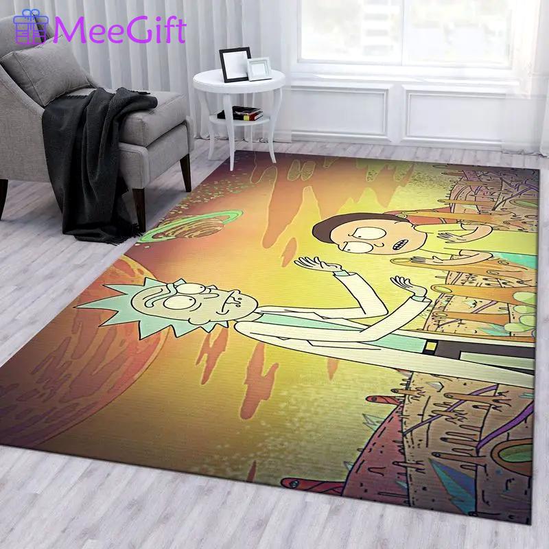 Rick and morty 22 area rug living room and bed room rug rug regtangle carpet floor decor home decor Rectangle Rug