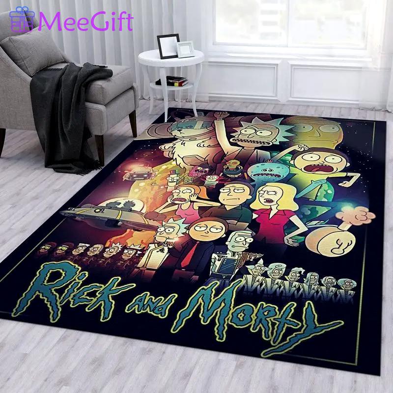 Rick and morty 37 area rug living room and bed room rug rug regtangle carpet floor decor home decor Rectangle Rug