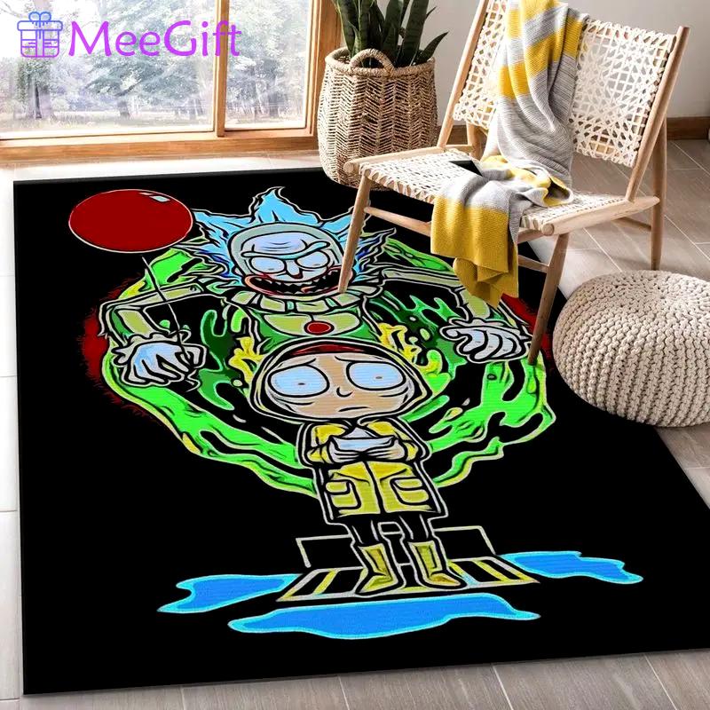 Rick and morty 38 area rug living room and bed room rug rug regtangle carpet floor decor home decor Rectangle Rug