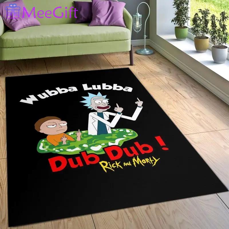Rick and morty 63 area rug living room and bed room rug rug regtangle carpet floor decor home decor Rectangle Rug