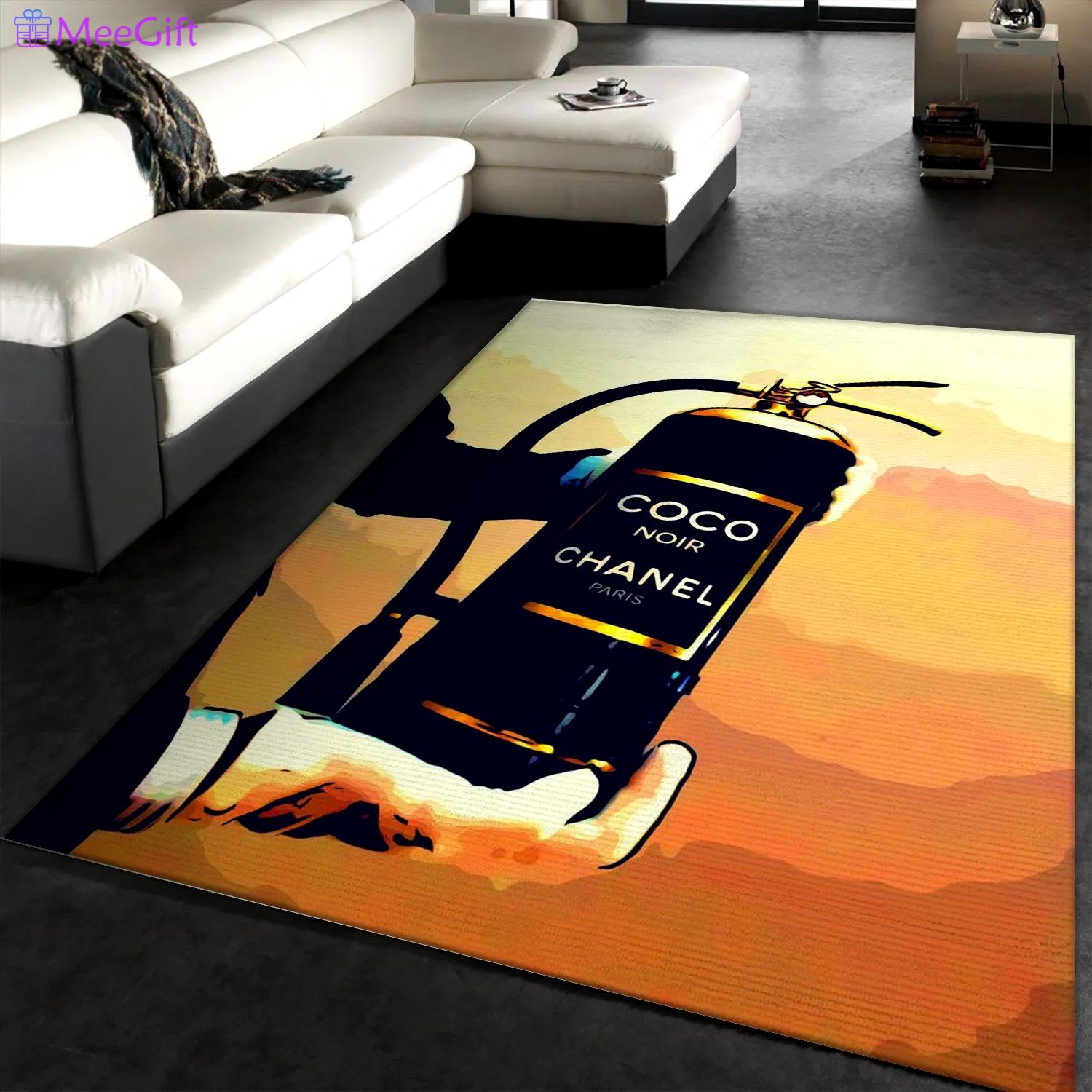 Rugs in living room and bedroom - Coco chanel area rug living room rug floor decor home decorations Rectangle Rug