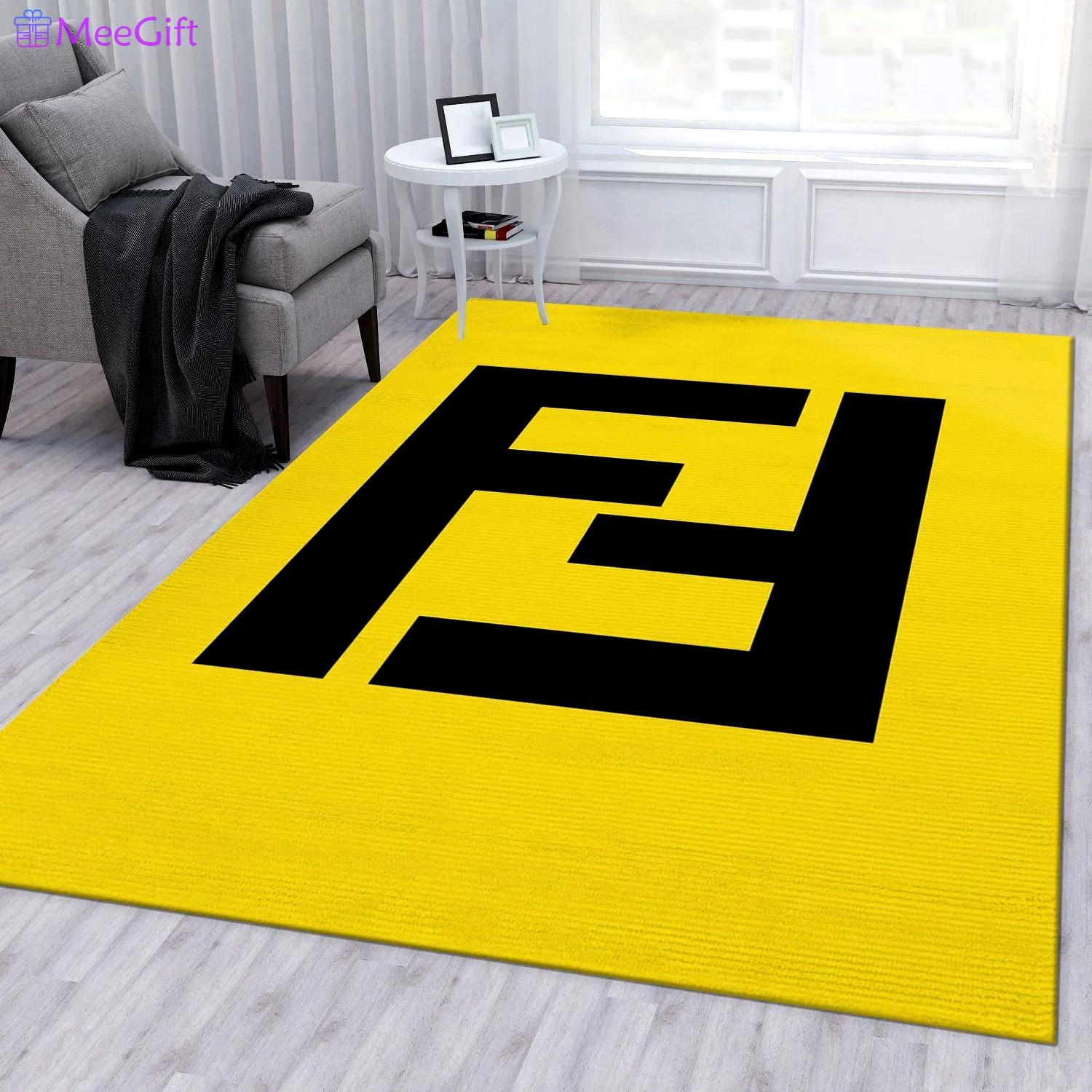 Rugs in living room and bedroom - Fendi fashion brand rug living room rug family gift us decor Rectangle Rug