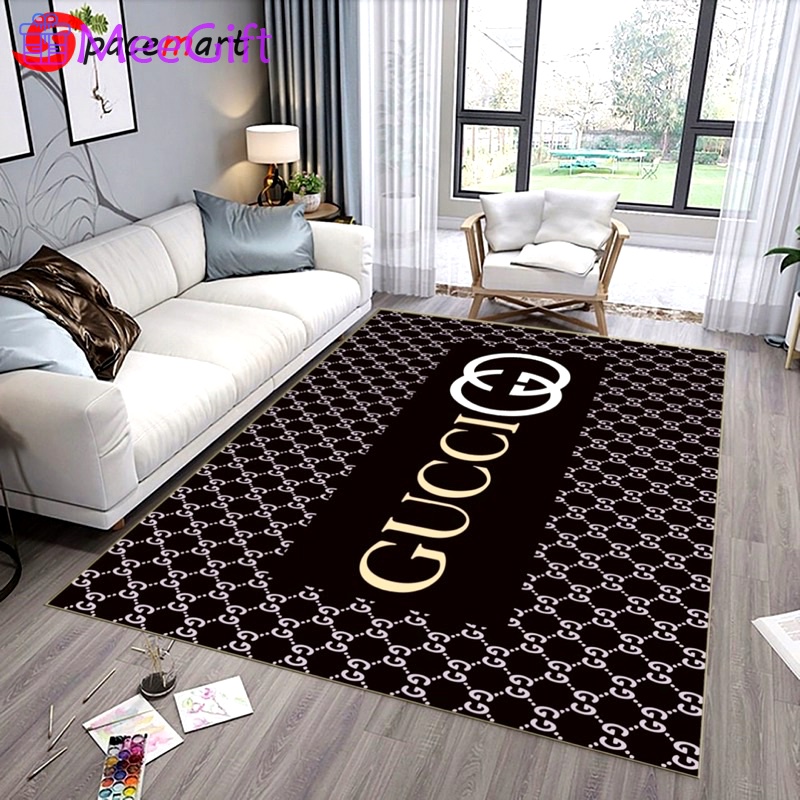 Rugs in living room and bedroom - Gucci rug home decor black - rugs Rectangle Rug
