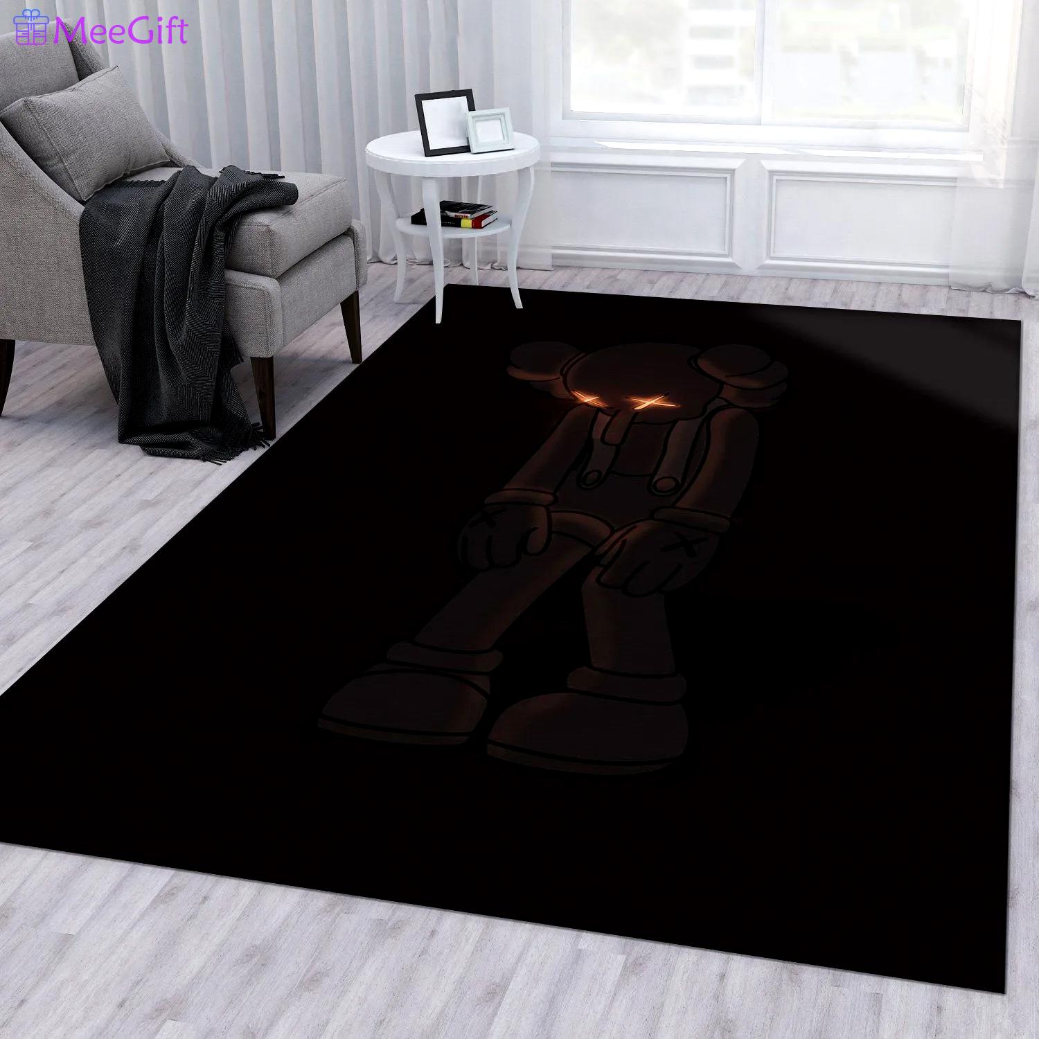 Rugs in living room and bedroom - Kaws lie glow area rug for christmas living room rug floor decor floor mats keep warm in winter Rectangle Rug