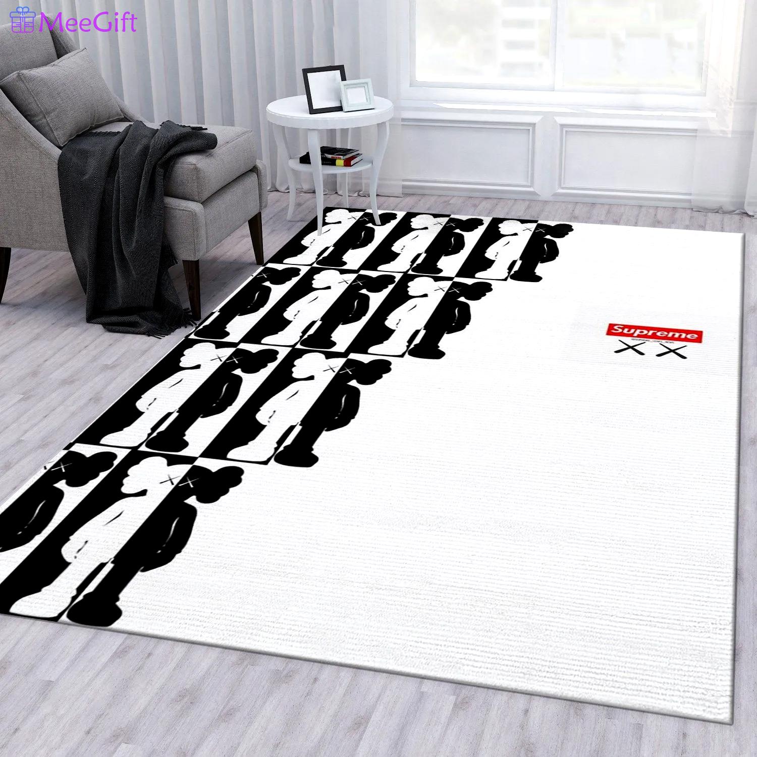 Rugs in living room and bedroom - Kaws ver5 fashion brand area rug bedroom rug carpet floor mats keep warm in winter Rectangle Rug