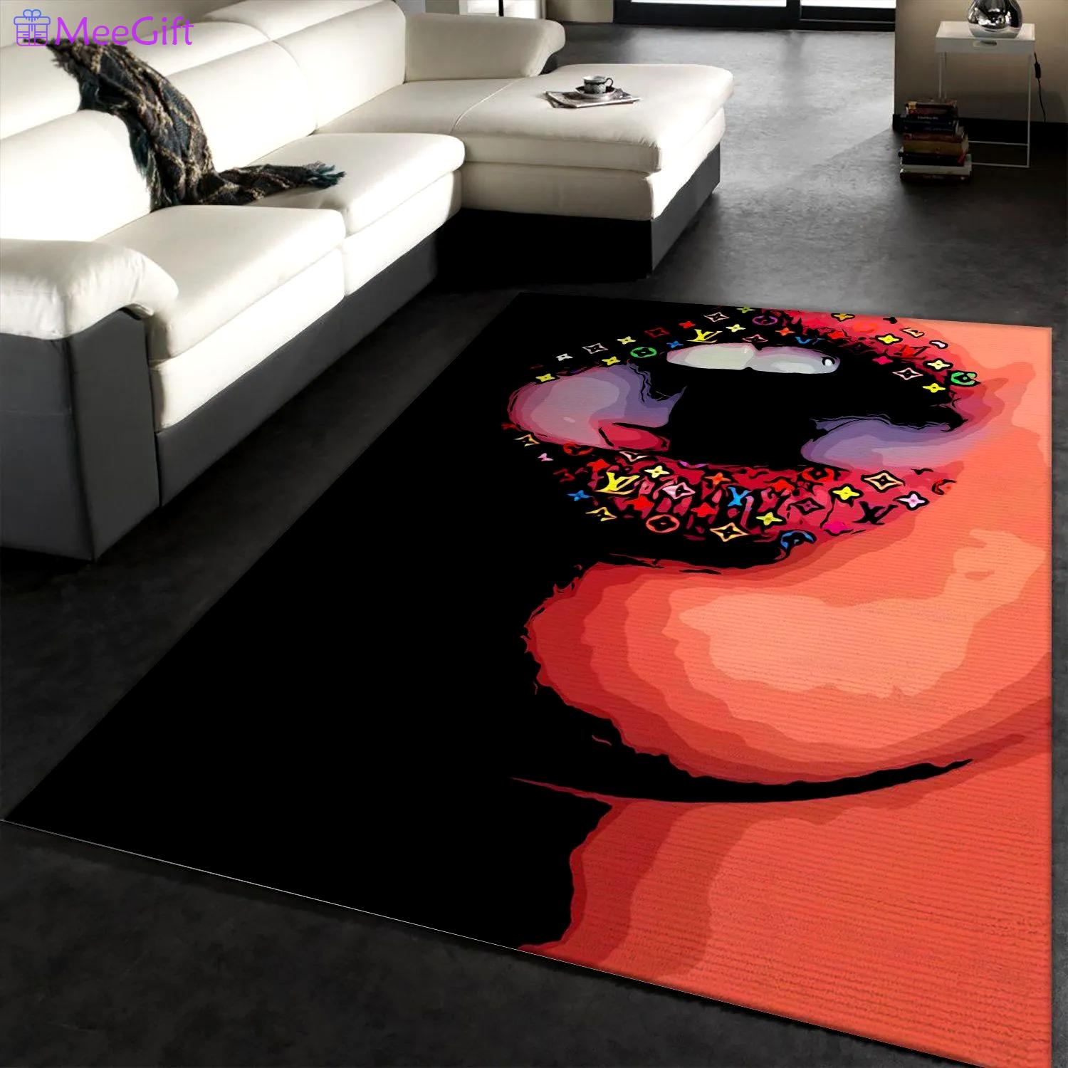 Rugs in living room and bedroom - Louis vuitton area rug fashion brand rug floor decor floor mats keep warm in winter Rectangle Rug