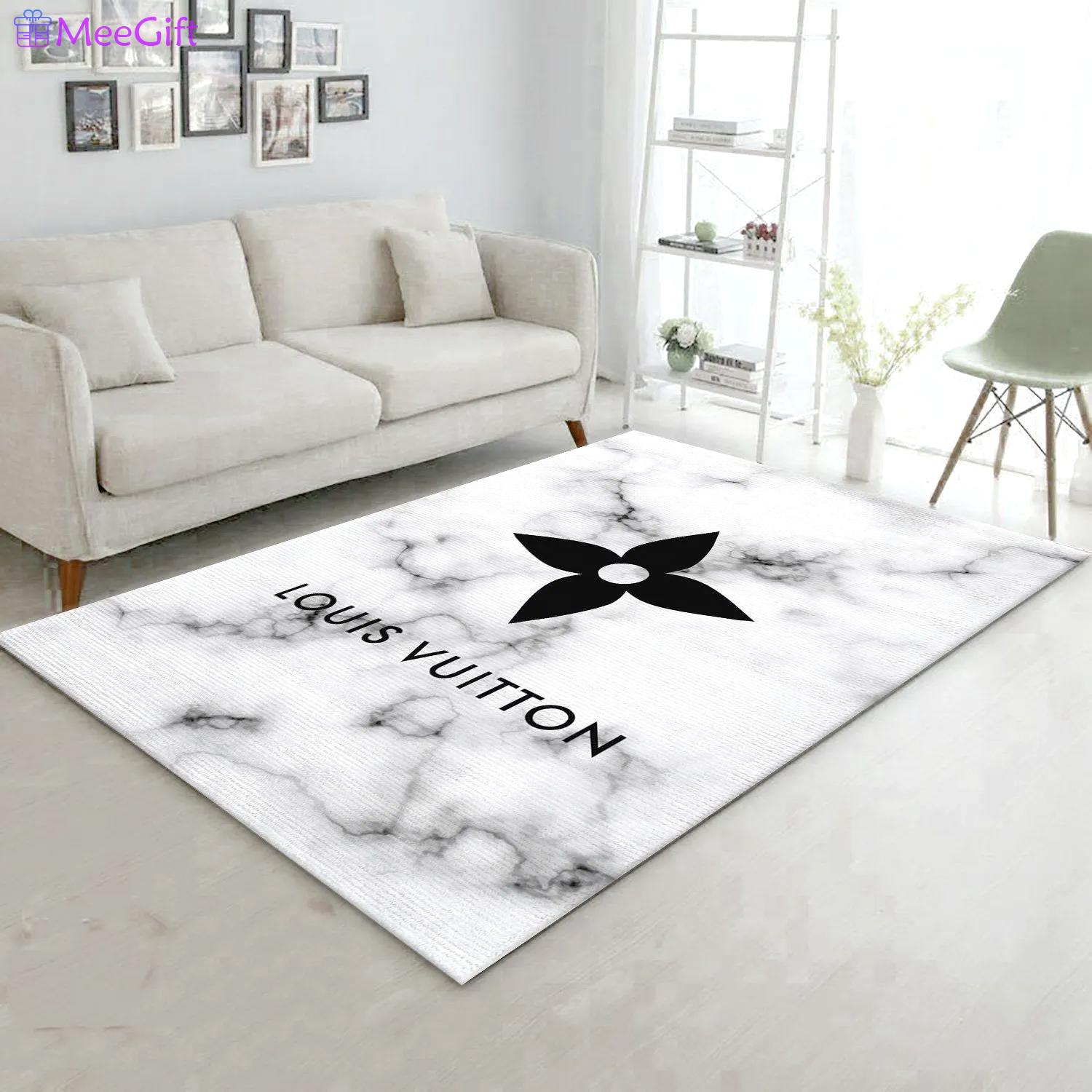 Rugs in living room and bedroom - Louis vuitton area rugs fashion brand rug christmas gift us decor Rectangle Rug