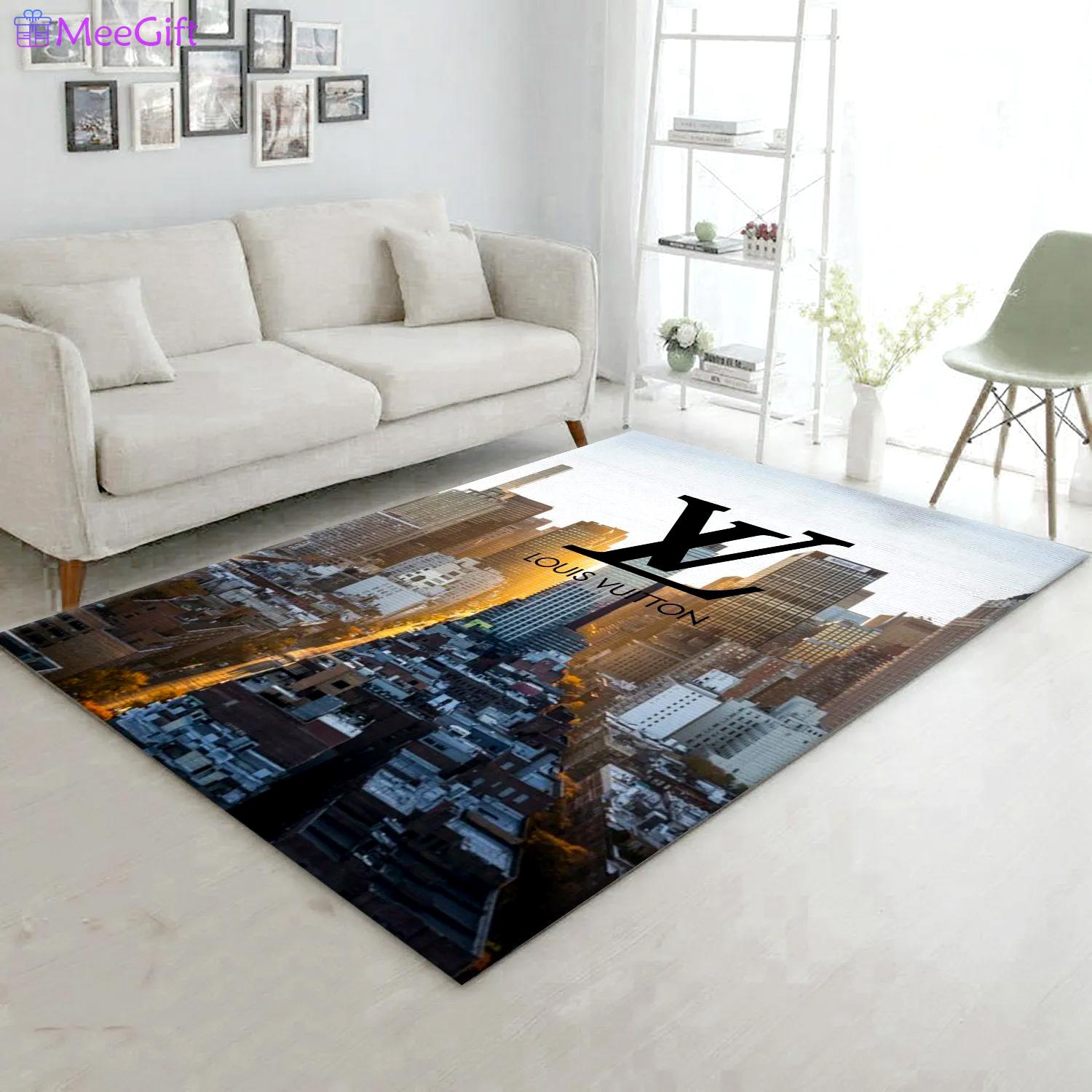 Rugs in living room and bedroom - Louis vuitton cityscape rug living room rug floor decor floor mats keep warm in winter Rectangle Rug
