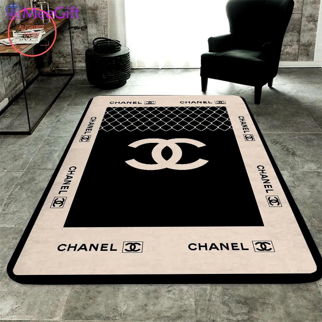 Rugs in living room and bedroom chanel luxury fashion luxury brand premium rug carpet home decor Rectangle Rug