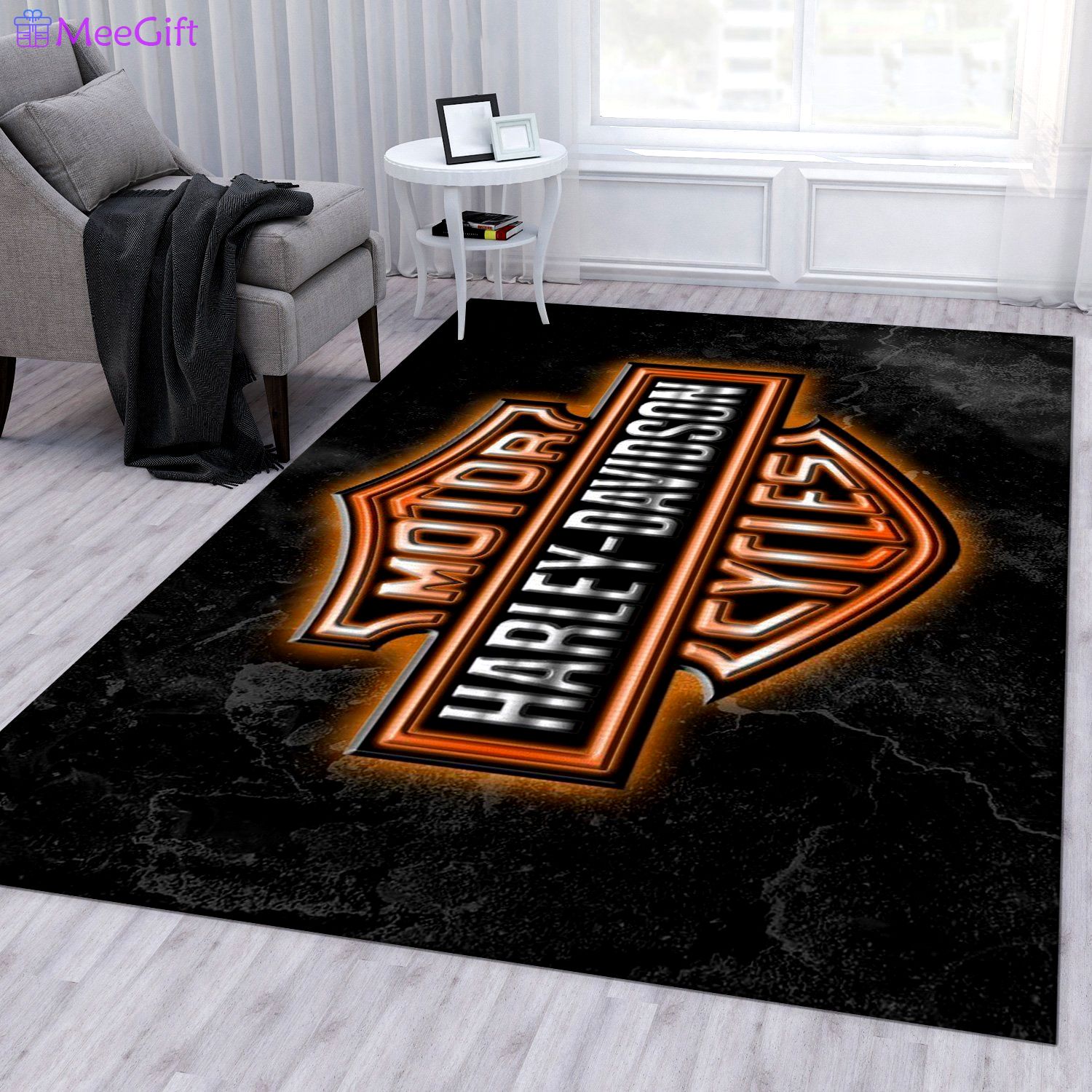 Rugs in living room and bedroom harley davidson ver7 rug bedroom rug christmas gift us decor Rectangle Rug