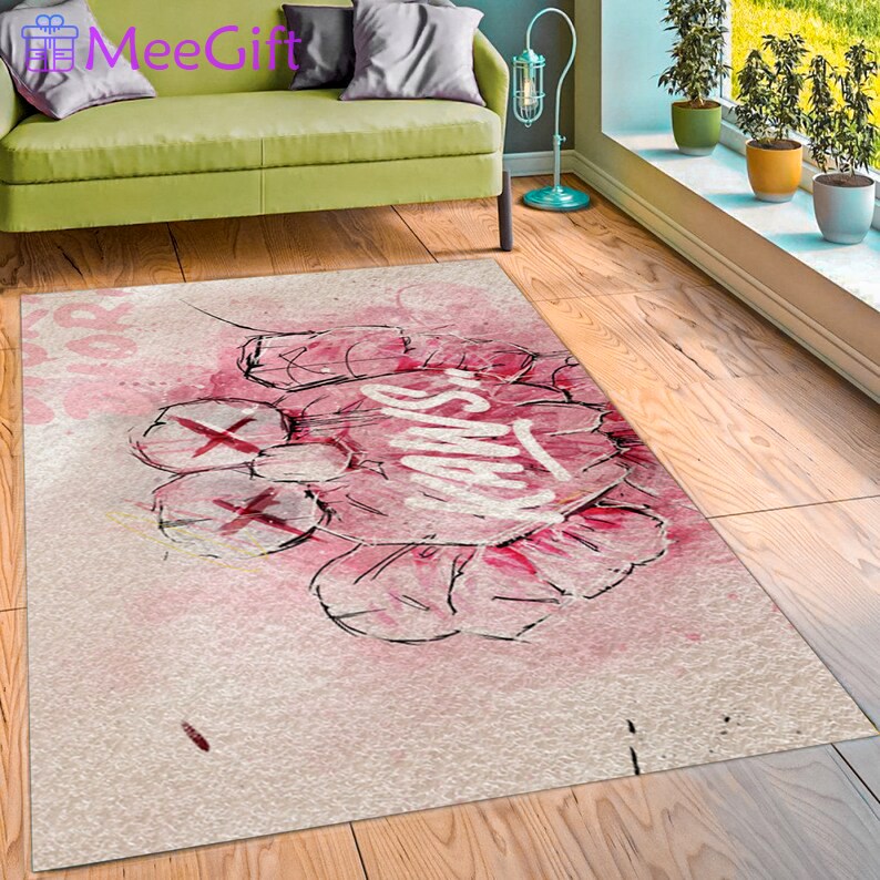 Rugs in living room and bedroom hypebeast head rug- hypebeast rug- hypebeast rug- rug for living room-shoes rug- living room decor- home decor Rectangle Rug