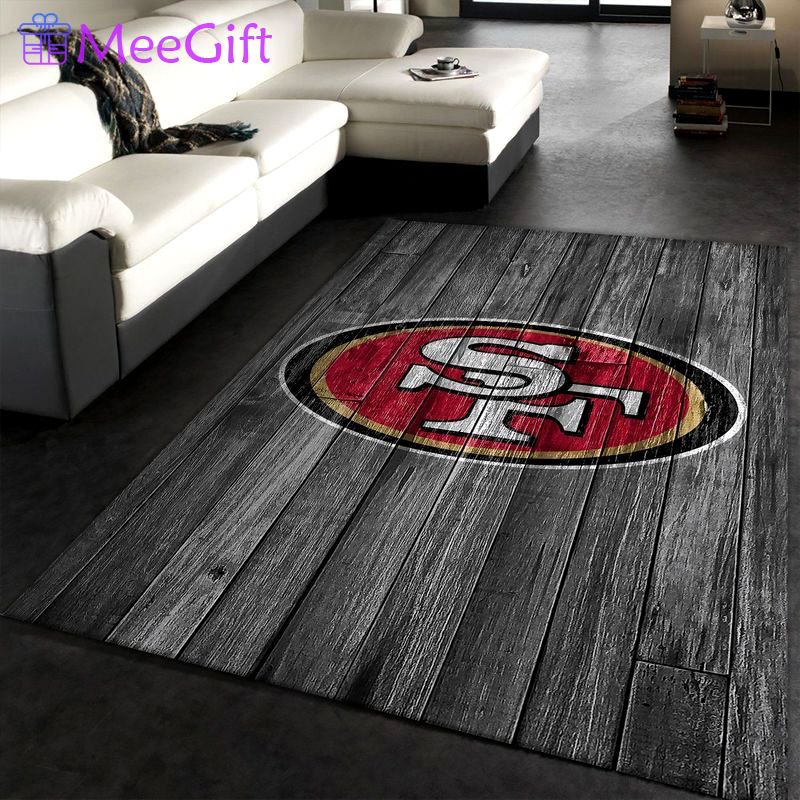 Rugs in living room and bedroom san francisco 49ers nfl 30 area rug living room and bed room rug rug regtangle carpet floor decor home decor Rectangle Rug