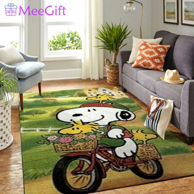 Rugs in living room and bedroom snoopy dog and peanuts Rectangle Rug
