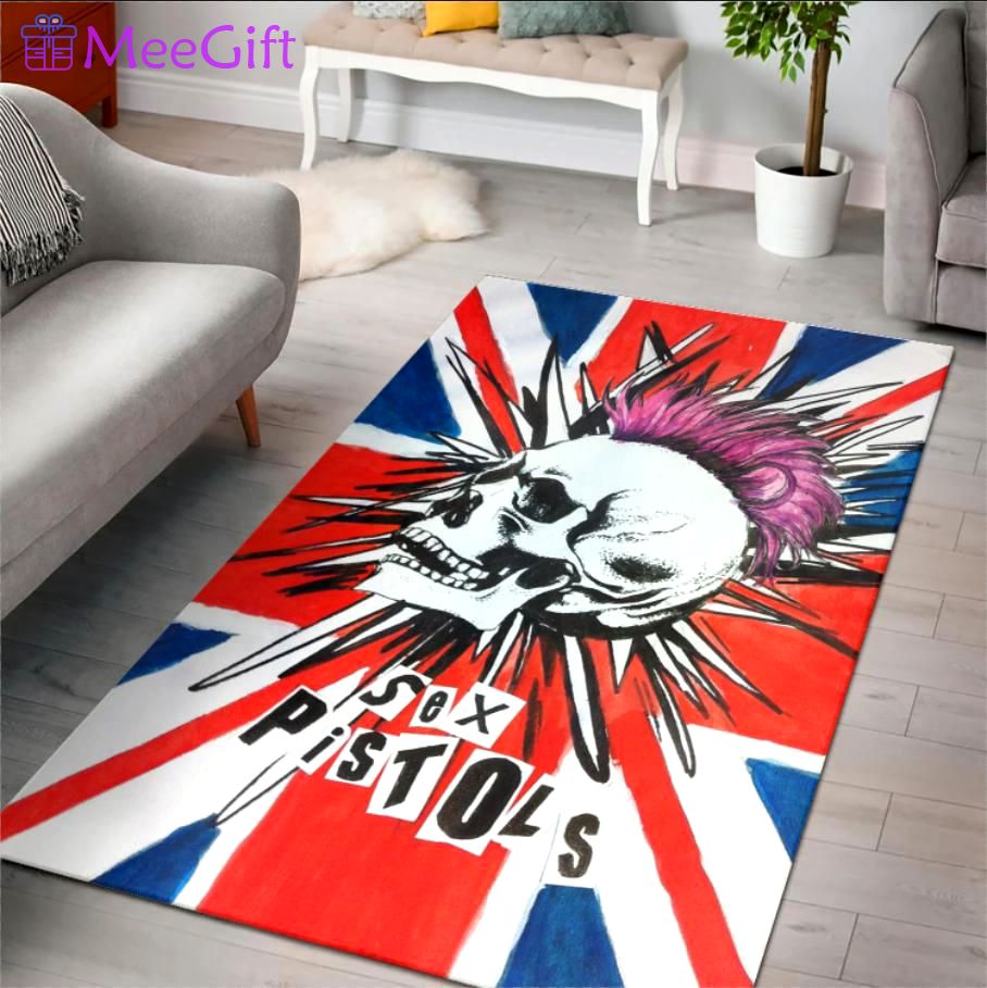Rugs in living room and bedroom sx pistol punk band area rug rugs for living room rug home decor Rectangle Rug