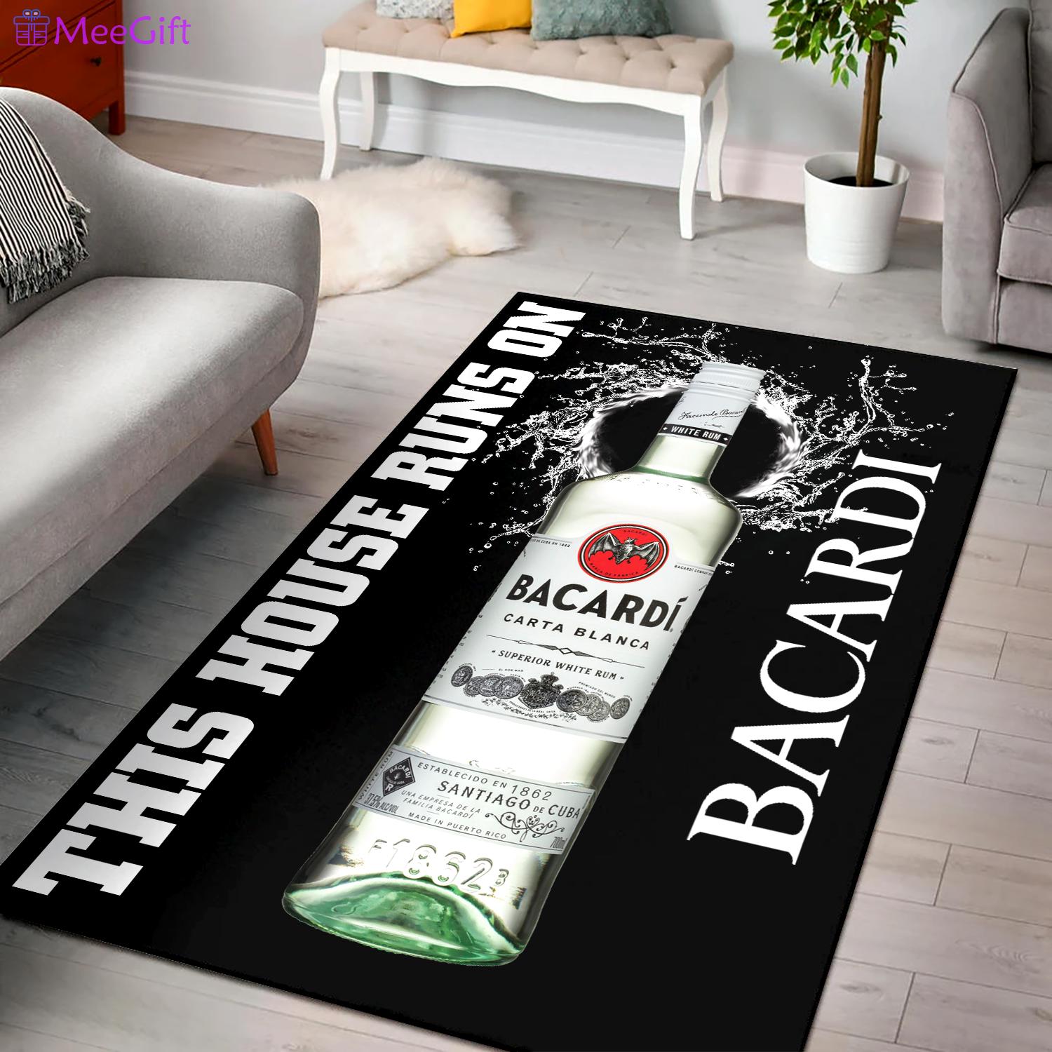 Rugs in living room and bedroom this house runs on bacardi area rug nicegift sqr-r6n1 Rectangle Rug