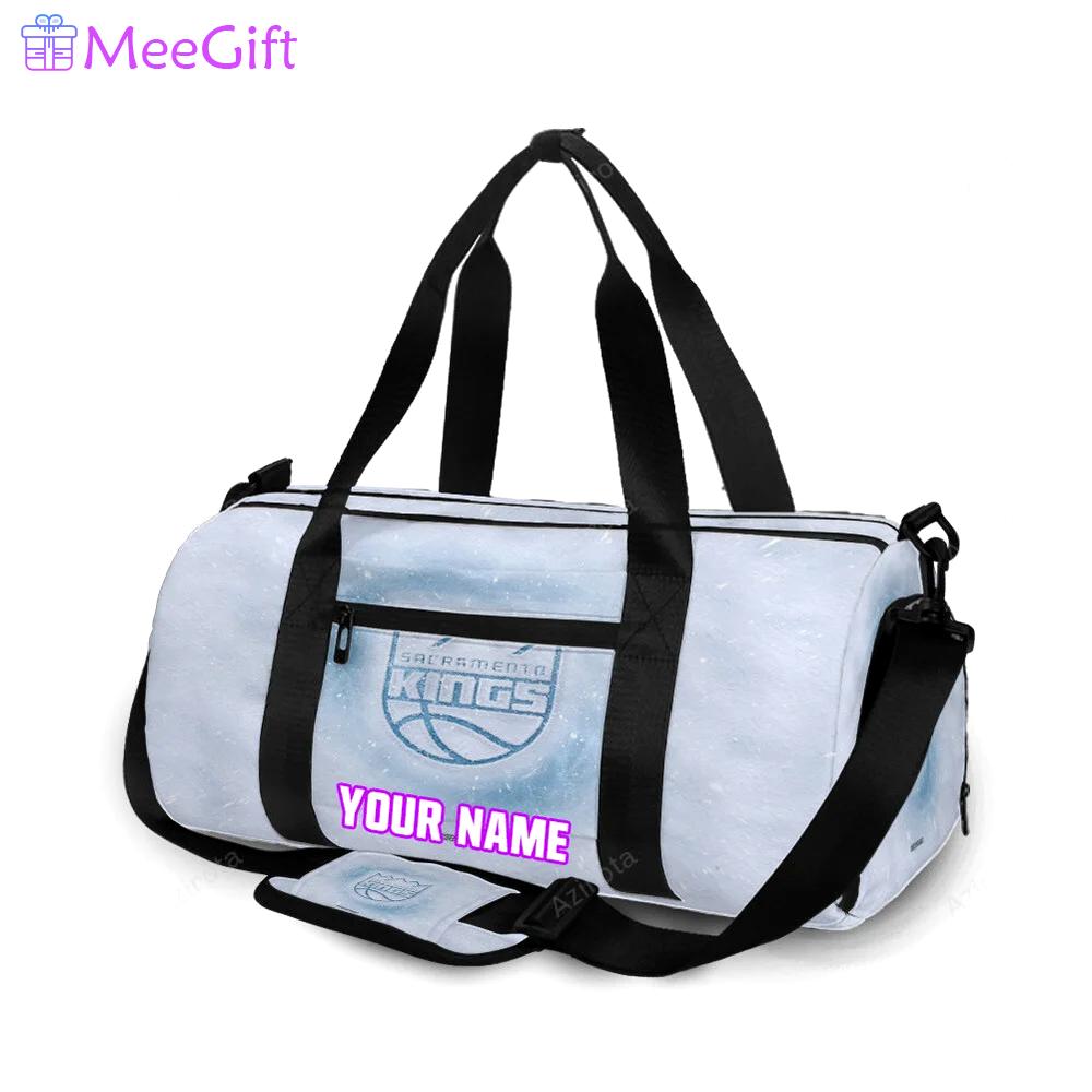 Sacramento kings emblem snow personalized name travel bag gym bag 2297 Travel Bag