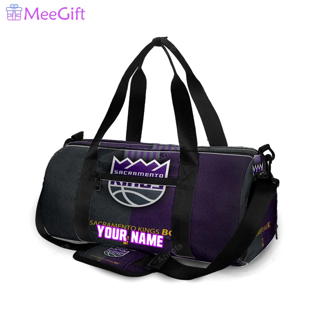 Sacramento kings emblem texture1 personalized name travel bag gym bag 2262 Travel Bag
