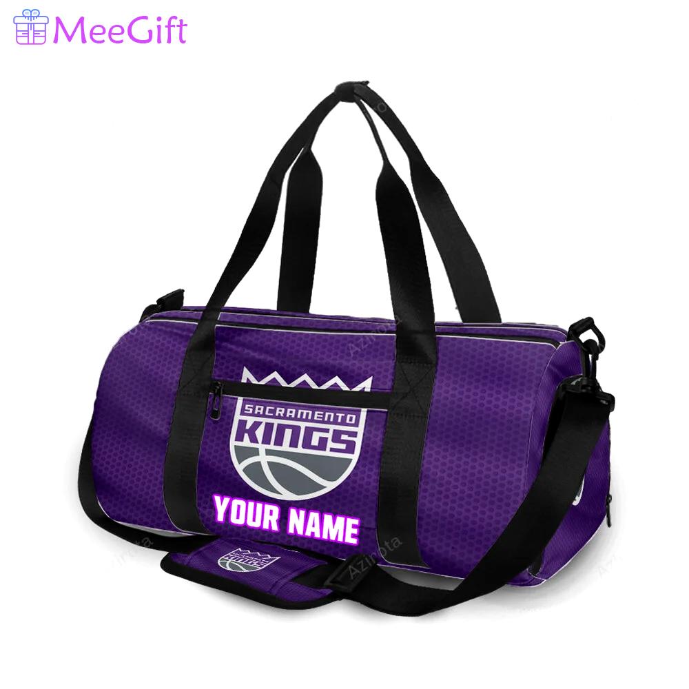 Sacramento kings emblem texture6 personalized name travel bag gym bag 2374 Travel Bag