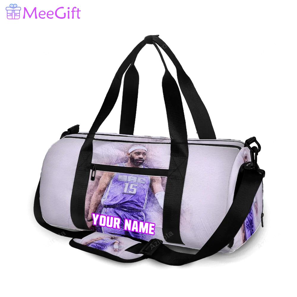 Sacramento kings player 15 personalized name travel bag gym bag 2369 Travel Bag