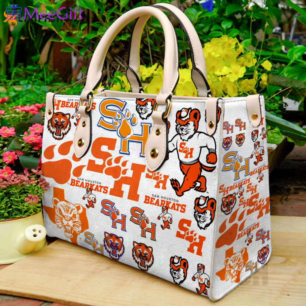 Sam houston bearkats leather handbag for women gift 4210 Women Leather Hand Bag