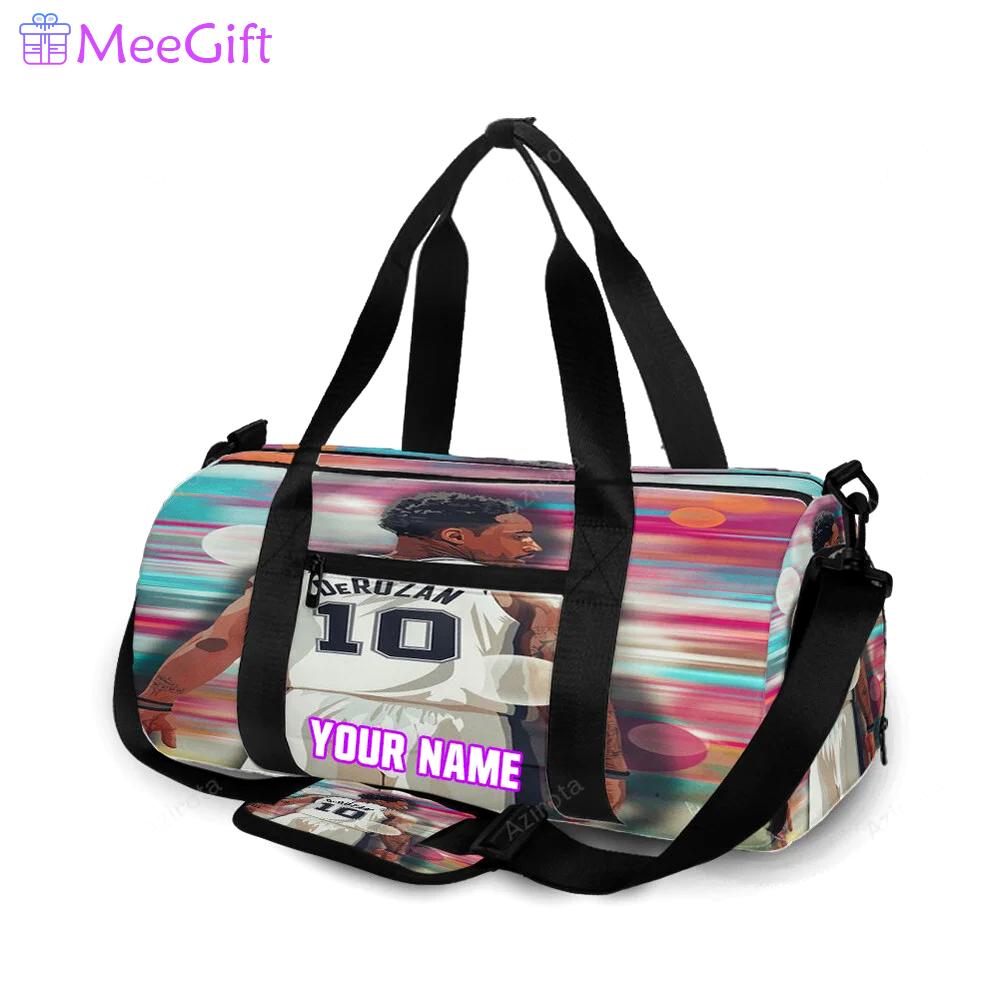 San antonio spurs demar derozan7 personalized name travel bag gym bag 2342 Travel Bag