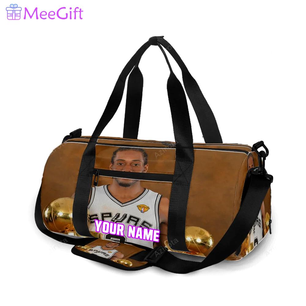 San antonio spurs kawhi leonard7 personalized name travel bag gym bag 2271 Travel Bag