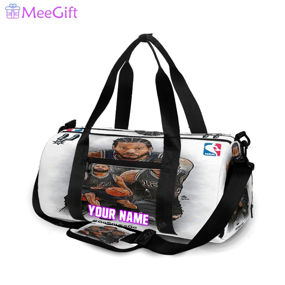 San antonio spurs players go spurs go personalized name travel bag gym bag 2329 Travel Bag